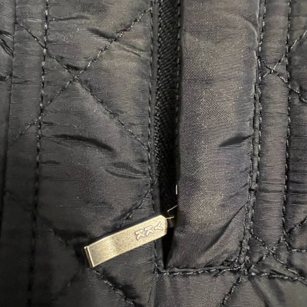 Hobbs London Quilt Quilted Coat Jacket Blue navy 12 large pocket silver zipper - Picture 5 of 14